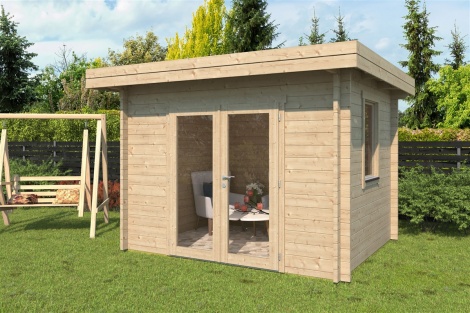 Simple modern garden shed BARUDA 44 | 3.6 x 3.3 m (11'9'' x 10'7'') 44 mm