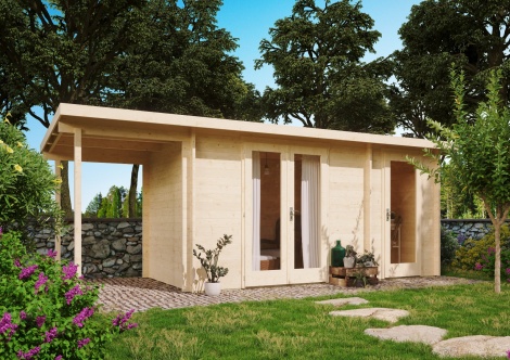 Garden Room Carin 44 A with Storage Room and a Terrace | 5.4m x 2.5m ( 17'8" x 8'2")