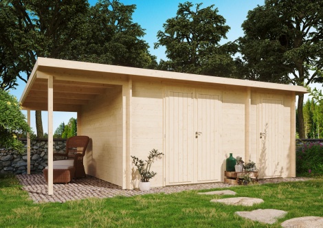 Practical Garden Room Carin 44 D with a Terrace | 6.4 x 4.3m (20'11" x 14'1")