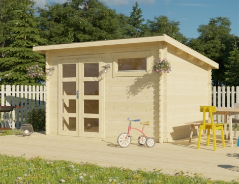 Garden storage shed and hobby room CARINA 28 | 3.4 x 2.8 m (10'11'' x 8'12'') 28 mm 