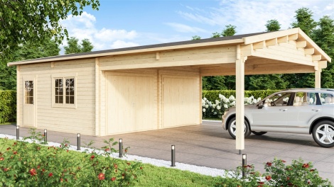4 vehicle garage DOUBLE GARAGE AND CARPORT 70 | 10.6 m x 5.3 m (35' x 19'6'') 70 mm