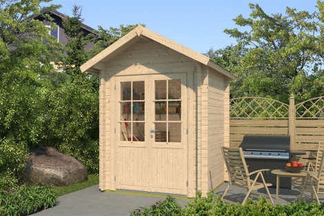 Simple Wooden Shed LEXI 44 A | 2.1 x 2 m (6'11'' x 6'7'') 44 mm